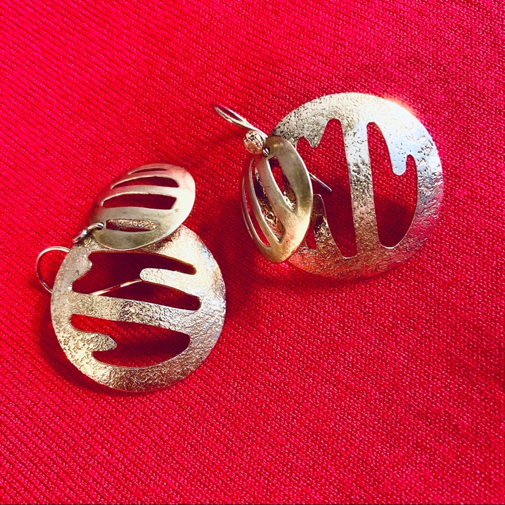 Versatile Sterling Silver Two-Disk Earrings - image 7